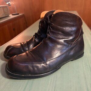 Mens Cydwoq Handmade Brown Leather Slot Ankle Boots Size 45 / US 11 USA Made